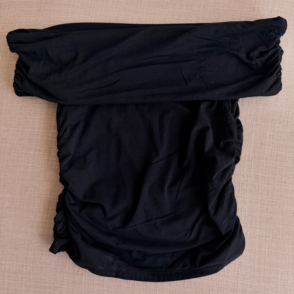 Abercrombie & Fitch Black Off Shoulder Top